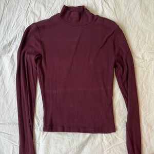 Garage burgundy long sleeve turtle neck